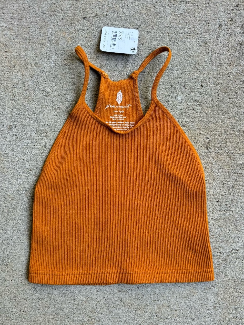 NWT FP Movement by Free People Happiness Runs Crop Tank in Orange Size XS/S